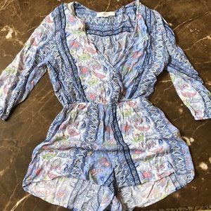 Francesca’s light blue Paisley Romper